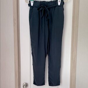 b. original Muted Navy Paper Bag Tie Waist Pants